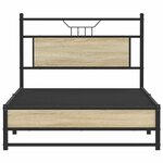 vidaXL Cadre de lit sans matelas chêne sonoma 100x200 cm