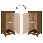 vidaXL Buffets 2 Pièces marron miel 40x35x80 cm bois massif de pin