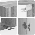 vidaXL Ensemble meuble TV 6 Pièces Gris Sonoma Bois d'ingénierie