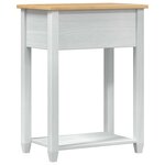 vidaXL Table console avec tiroir Blanc 55 x 35 x 73 cm Pin massif