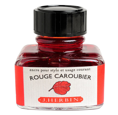 Encre traditionnelle à stylo en flacon 'D' 30ml Rouge caroubier HERBIN