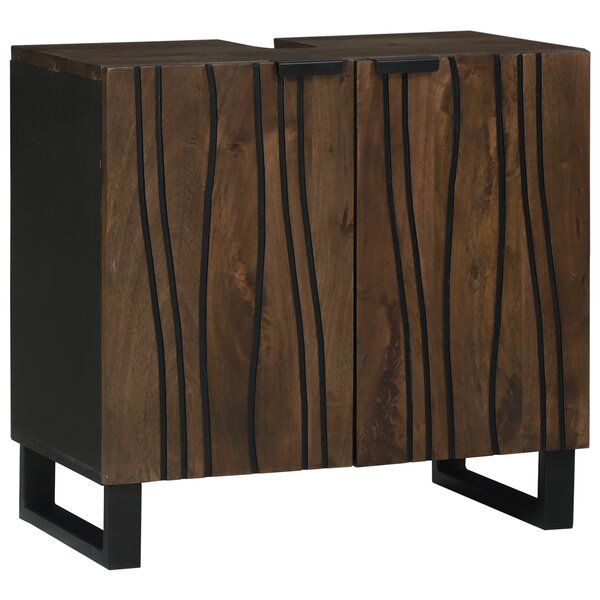 vidaXL Armoire à lavabo 62 x 33 x 58 cm – En bois de mangue solide.