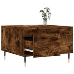 vidaXL Table basse chêne fumé 55x55x36 5 cm bois d'ingénierie