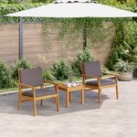 Chaises de jardin vidaXL 2 Pièces avec coussins en bois d'acacia massif