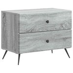 vidaXL Cabinet de chevet avec tiroir Sonoma gris 62 x 34 5 x 47 5 cm