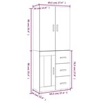 Vidaxl buffet haut blanc brillant 69 5x34x180 cm bois d'ingénierie