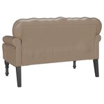vidaXL Banc Chesterfield Cappuccino 119.5 x 64.5 x 75 cm