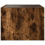 vidaXL Table basse avec LED infini chêne fumé 40x40x30 cm