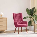 vidaXL Fauteuil relaxant Rouge bordeaux 63 x 67 x 94 cm Velours