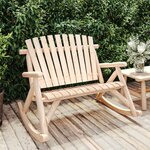 vidaXL Banc à bascule jardin 2 places 123x96x102 cm bois massif épicéa