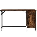 Bureau table poste de travail meuble d'ordinateur informatique étude d'ordinateur chêne fumé 131 x 48 x 75 cm bois d’ingénierie brun 02_0023726