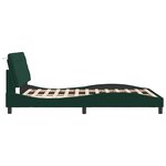 vidaXL Cadre de lit avec LED sans matelas vert foncé 140x190 cm velours