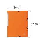 Chemise à élastique sans rabat carte lustrée 400gm2 - A4 - Orange x 25 EXACOMPTA
