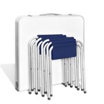 vidaXL Ensemble de table pliable de camping et 4 tabourets 120x60 cm