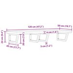 vidaXL Étagère de vasque murale acier et bois massif d'acacia