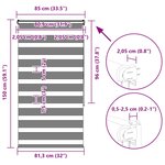 vidaXL Store zèbre gris clair largeur du tissu 80 9 cm polyester
