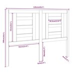 vidaXL Tête de lit Marron miel 126x4x100 cm Bois massif de pin