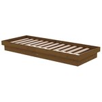 vidaXL Cadre de lit Marron miel Bois massif 75x190 cm Petit simple