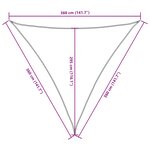 vidaXL Voile de parasol tissu oxford triangulaire 3 6x3 6x3 6 m crème