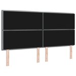 vidaXL Tête de Lit LED Design Lignes Gris Clair 90 cm Tissu