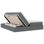 vidaXL Lit avec rangement et matelas Gris foncé 180 x 200 cm Polyester