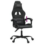 vidaXL Chaise de jeu Noir Similicuir