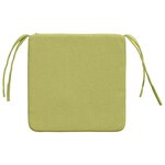 vidaXL Coussins de siège 4 Pièces Vert clair 40 x 40 x 3 cm tissu
