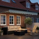 vidaXL Auvent rétractable électrique Vert et blanc 3 5 x 2 5 m