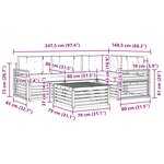 vidaXL Ensemble de canapés d'extérieur 6 pc Blanc et Beige Polyester