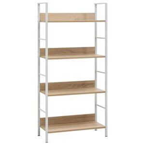 vidaXL Bibliothèque à 4 niveaux chêne 60x27 6x124 5 cm bois ingénierie