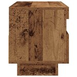vidaXL Meuble TV avec lumières LED vieux bois bois d'ingénierie
