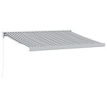 vidaXL Auvent rétractable anthracite et blanc 3 5x2 5m tissu/aluminium