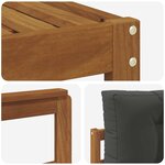vidaXL Ensemble de canapés d'extérieur 5 Pièces Naturel et Anthracite