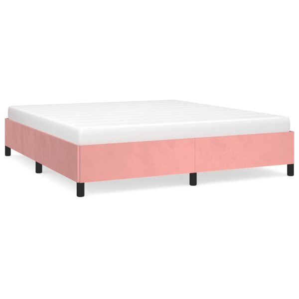 vidaXL Cadre de lit sans matelas rose 160x200 cm velours