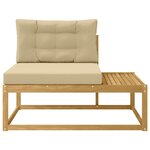 vidaXL Canapé d'extérieur en bout Blanc 115 x 83 x 73 cm Polyester