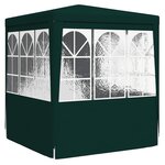 vidaXL Tente de réception avec parois latérales 2 5x2 5 m Vert 90 g/m²