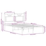 vidaXL Cadre de lit sans matelas chêne sonoma 120x200 cm