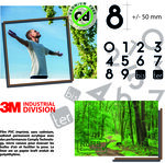 8 Béton Noir - numéro adhésif pour boîtes aux lettres- Vinyle épais texturé  hauteur 50 mm.