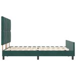vidaXL Lit à ressorts avec tête de lit Vert foncé 140 x 200 cm Velours
