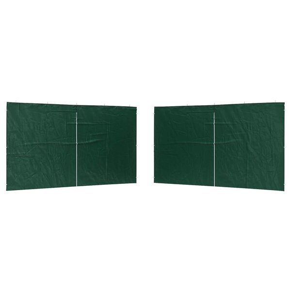 vidaXL Mur de tente de fête 2 pièces 400 x 195 cm Vert PE et acier