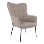 Chaise en polyester marron avec pieds noirs