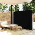 vidaXL Auvent latéral rétractable de patio 170x300 cm Noir