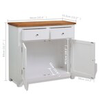 vidaXL Buffet 90x33 5x83 cm Bois de chêne massif