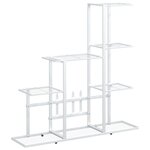 vidaXL Support pour plantes 94 5x25x88 cm Blanc Métal