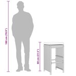 vidaXL Tabourets de bar de jardin et coussins lot de 6 résine tressée