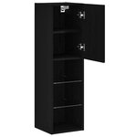 vidaXL Meuble TV 2 Pièces Noir 30.5 x 30 x 102 cm Bois d'ingénierie