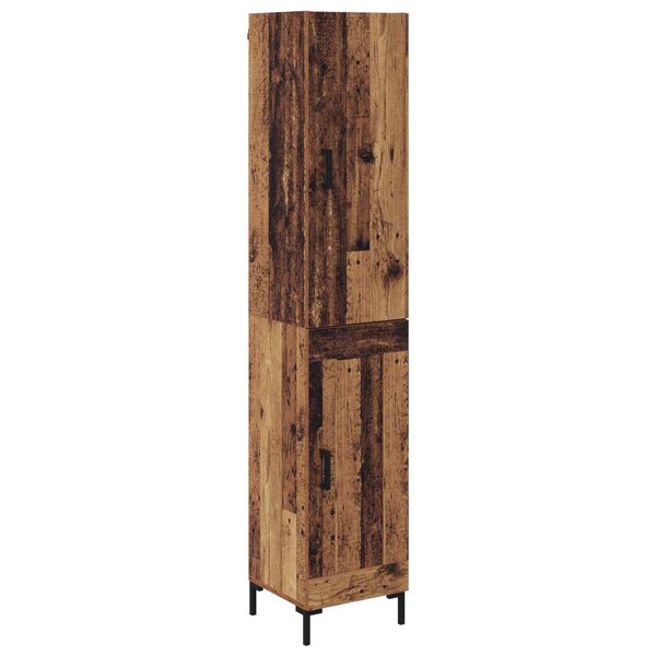 vidaXL Haut Armoire Bois Ancien 69 5 x 34 x 180 cm Bois d'ingénierie