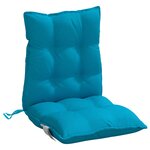vidaXL Coussins de chaise à dossier bas lot de 6 bleu clair