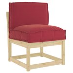 vidaXL Coussin de palette pour dossier Rouge vin 50 x 40 x 12 cm en tissu Oxford