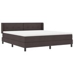 vidaXL Lit boxspring avec matelas Marron foncé 180 x 200 cm